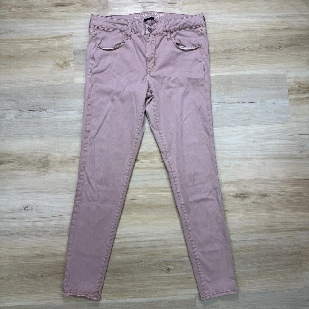 American Eagle Outfitters Women's Pink Jegging Pants Jeans Size 12